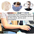 Miniatyrbild 6 av 8: Justerbart Skrivbordsarmsstöd, Ergonomiskt Designat För Maximal Komfort, 180 Graders Kulled, Memory Foam-vaddering, Enkel Installation Utan Montering