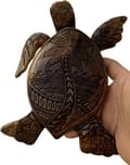 Trädgårdsdekorationer, Träskulptur Hawaiiansk Havssköldpadda Staty