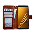 Miniatyrbild 3 av 5: Samsung Galaxy A8 2018 - Läderfodral/Skydd Brun