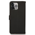 Miniatyrbild 3 av 5: Khazneh Äkta Läder Fodral till iPhone 13 Pro - Svart Svart