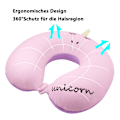 Miniatyrbild 3 av 5: Enhörningsögonmask, Memory Foam-kudde med ergonomisk design, 360 graders stöd, snäppstängning för enkel transport, nackskydd, mångsidig reseanvändning