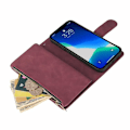 Miniatyrbild 2 av 5: iPhone 13 Pro Multifunktionellt Plånboksfodral Zipper 8-Fack Svart