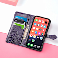 Miniatyrbild 4 av 5: Plånboksfodral, Flip Case PU-läder Präglad Folio Magnetisk Stativskydd Kortfack för iPhone 14 Pro