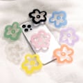 Miniatyrbild 4 av 5: Expanderbart Stödgrepp, Unikt Transparent Tusensköna Blomstermönster, Multifunktionell Smartphonetillbehör för Säkert Grepp (Gul)