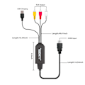 Miniatyrbild 4 av 8: Komposit till HDMI-adapter, enkel uppgradering för dina klassiska spel och media, stöder 1080P med fantastisk klarhet, Plug and Play för omedelbar användning