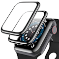 Miniatyrbild 1 av 5: Apple Watch 4/5/6/SE 40mm Skärmskydd [2-Pack] 3D Curve Displayskydd svart