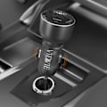 Miniatyrbild 2 av 5: Bil-laddare med LED-display 2x (USB-A USB- C) Svart