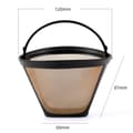 Miniatyrbillede 2 af 7: 2 stk. kaffefilter i rustfrit stål håndkaffemaskine Gratis papirfilter filterdryp