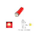 Miniatyrbild 3 av 3: T5 röd 6-pack Led med 4014SMD chip W2x4.6d W2.1.x4.9d W1.2W W2.3W Red Röda 6-pack