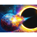 Miniatyrbild 1 av 5: Diamond Painting Fyrkantiga Pärlor 50x70 cm 5D DIY Planet Komet multifärg