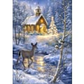 Miniatyrbild 1 av 2: Diamond Painting / Diamantmålning 30x40cm - Julafton Jul Tomte multifärg