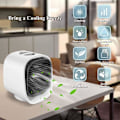 Pikkukuva 3 / 9: Modern mini luftkylare USB / Fläkt Luftfuktare - Vit White