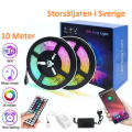 Miniatyrbild 1 av 9: Flexibel 10m RGB LED-list / Ljusslinga / LED-Strip Bluetooth APP multifärg
