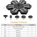 Miniatyrbillede 6 af 7: Solar fountain Solar powered Fountain vand springvand / Vandpumpe / Pumpe Black