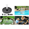 Miniatyrbillede 1 af 7: Solfontän Solcellsdriven Fontän vattenfontän / Vattenpump / Pump Black