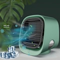 Miniatyrbillede 1 af 9: Modern mini luftkylare USB AC / Fläkt Luftfuktare - Grön Green