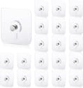Self-adhesive Wall Hooks No Drilling - Heavy Duty, Mark-Free Adhesive Hooks for Kitchen, Bathroom, and Wall Shelf Mounting 20 Pieces