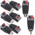 8 stk. højttalerkabel til RCA-adapter RCA-stik Kabel til kabelstik