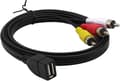 Miniatyrbillede 1 af 5: /#/USB til 3 RCA-kabel, USB 2.0 hun type A til 3 RCA han, komposit/#/