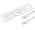 White Foldable iPhone Wireless Charging Pad, 3 in 1 Compact Wireless Charging Stand, Applicable to Portable Wireless Charging Station Mat for iWatch/