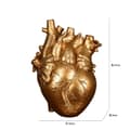 Hjärtformad vas, modern vas, anatomisk hjärtformad vas, guldvas, perfekt för blomförvaring, vasdekoration för vardagsrum, sovrum