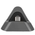 Miniatyrbillede 1 af 7: Bærbar trekantet Type C opladningsbase metalbundoplader til Switch / Lite Host (grå)