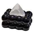 Cotton Candy Tissue Box Cosmetic Tissue Box Tissue Dispenser Paper Storage Box Table Decoration (Black)