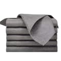 5-pack microfiber cleaning cloths lint-free reusable for windows glass car cleaning dark grey 30 x 30 cm