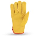 Miniatyrbillede 3 af 5: Læderarbejdshandsker, gule tag-resistente havehandsker med læder, 2110,5 cm (XL)