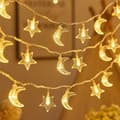 July 40 LED Moon String Lights Battery Operated 6m Moon Mini Stars String Lights for Yard Garden, Wedding Garden De