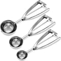 Cookie Scoop Set - Small/1 tbsp, Medium/2 tbsp, Large/3 tbsp - Cookie Dough Scoop, Cookie Scoops for Baking Set of 3