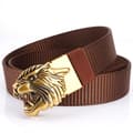 Herr Mode Guld/Silver Tredimensionell Tiger Spänne Design Topp Bälte