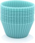 12-pack Återanvändbara Muffinsformar - Premium Silikon, Miljövänlig, B