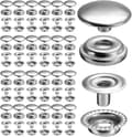 100 st 15 mm rostfria fästelement tryckknappar
