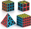 Speed Cube Set, Puzzle Cube Pack with Pyramid Speed Cube, Sm