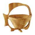 Folding Bamboo Fruit Basket Large Capacity Easy-to-use Snack Box for Living Room