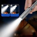 Miniatyrbillede 2 af 5: Genopladelig Elektrisk Lighter Plasma Arc Lysestage Lighter Flammefri Vindtæt USB-Lighter Sølv Silver