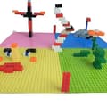 Building Blocks Base Plates Double-Sided Stackable Boards for Boys and Girls 32 x 32 Studs 10 x 10 Inches Multicolor