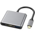 Miniatyrbilde 1 av 7: 3-i-1 Hub Type-C til HDMI USB 3.0 USB-C Adapterkabel