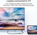 Miniatyrbilde 5 av 5: USB-C til HDMI VGA-adapter, 2-i-1 Type C til HDMI 4K, VGA 1080P C