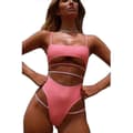 Badedrakt for kvinner, ett stykke, ensfarget stropp bikini badedrakt for jenter