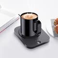 Mug Warmer 3 Modes Electric Cup Warmer Automatic Shut-off Fast Heating USB Milk Coffee Beverage Heating Plate Black