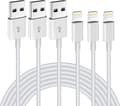 iPhone Laddningskabel 3-pack 2M MFi-certifierad Lightning-kabel Kompatibel med iPhone 11-14 XS XR X Pro Max Mini 8 7 6S Plus