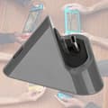 Miniatyrbillede 6 af 7: Bærbar trekantet Type C opladningsbase metalbundoplader til Switch / Lite Host (grå)