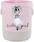 Round Laundry Hamper Large Storage Basket for Nursery with Handles Foldable Canvas Fabric Storage