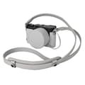 For Leica D-Lux 8 Camera Case with Lens Cap, Shoulder Strap, PU Leather Protective Case - White