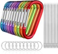 10-pack karbinhakar, 3,2 \" aluminium karbinhake nyckelring D