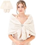 Sjal - damsjal - Med brosch - 155*37, 5cm - Poncho - damvintersjal