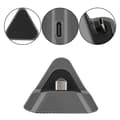Miniatyrbillede 4 af 7: Bærbar trekantet Type C opladningsbase metalbundoplader til Switch / Lite Host (grå)