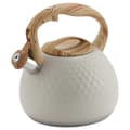 Whistling Kettle 3L Lid with Handle Induction Hob Gas Stove A White Vit